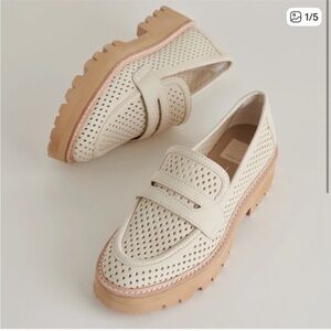 Dolce Vita Tan Perforated Loafers
